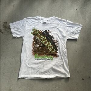Vintage Knoebels Amusement Resort Twister Wooden Roller Coaster T-Shirt Medium